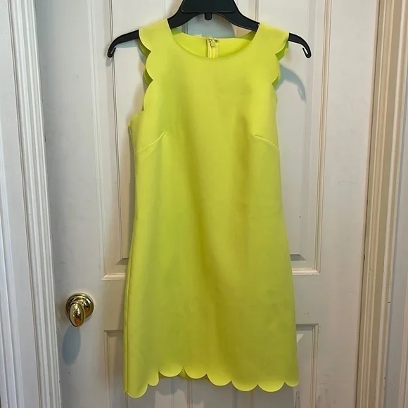 J.Crew yellow greenish dress - Picture 1 of 10